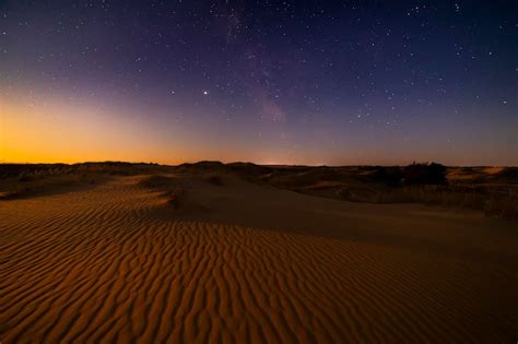 Premium Photo | Amazing views of the Sahara desert under the night starry sky