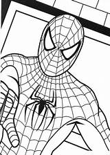 Printable Coloring Spiderman sketch template