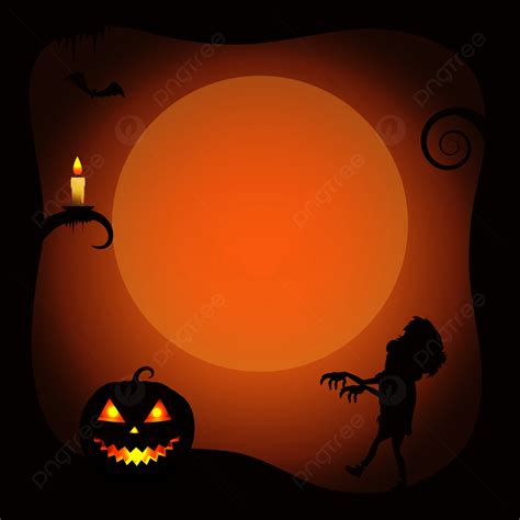 Halloween Poster Background With Zombie Silhouette, Spooky, Horror, On Background Image for Free ...