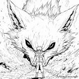 Nine Tailed Fox Naruto Coloring Pages  Free & Printable sketch template