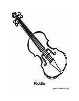 Fiddle Coloring Page Pages sketch template