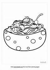 Spaghetti And Meatballs Coloring Page sketch template
