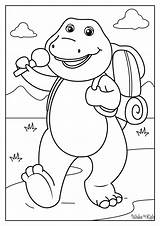 Barney Coloring Pages Free Printable  Printables Hub sketch template