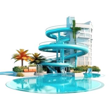 3d Illustration Swimming Pool In Hotel, 3d, 3d Illustration, 3d Render ...