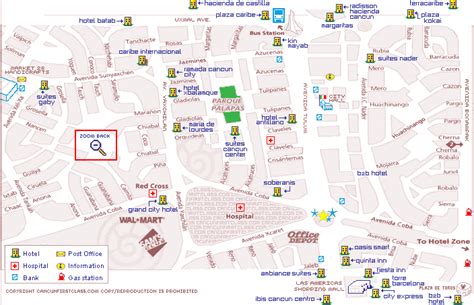 downtown Cancun map & info