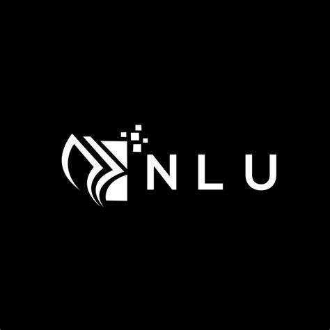 NLU credit repair accounting logo design on BLACK background. NLU ...