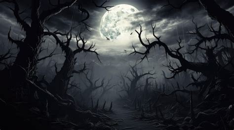 Premium AI Image | spooky forest commemorating Halloween