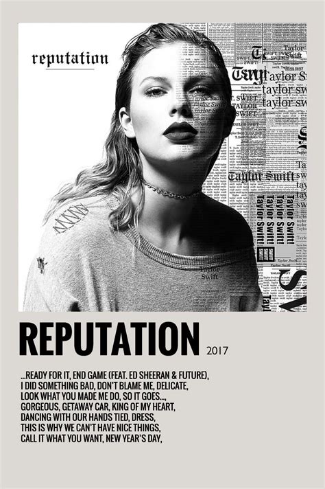 Taylor Swift Reputation Album Poster