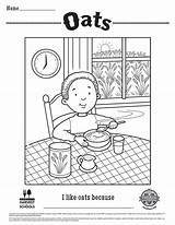 Free Printable Childrens Coloring Sheet Oats Food Hero  sketch template