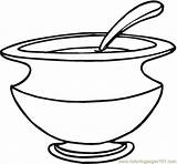 Coloring Pages Soup Dish Other > Kitchenware  Free Printable sketch template