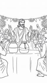 12 Jesus Turns Water Into Wine Coloring Pages  Printable & Free To sketch template