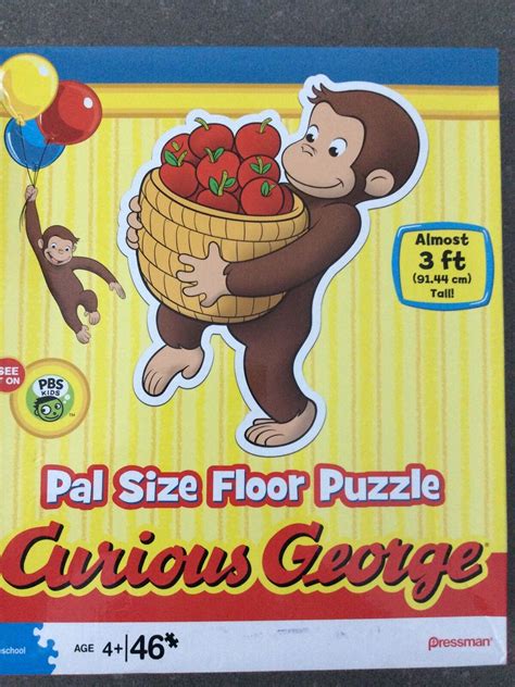 Pressman 46 Piece Curious George - PAL Size Puzzle for sale online | eBay