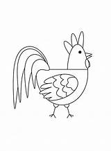 A Cute rooster Coloring Page  Free Printable Pages sketch template