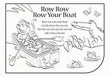 Row Your Boat Coloring Page Pages sketch template