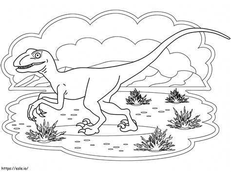 Dinosaurus Velociraptor 6 Gambar Mewarnai
