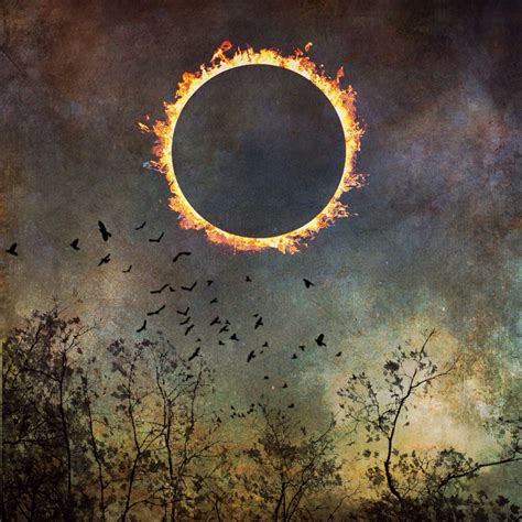 solar eclipse dramatic sky canvas, fine art decor bedroom art, nature ...