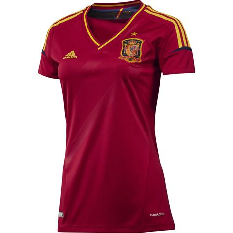 Spain Home Jersey Mujer, University Red / Sunshine | Soccer outfit ...