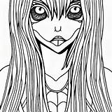 Emo Coloring Pages sketch template