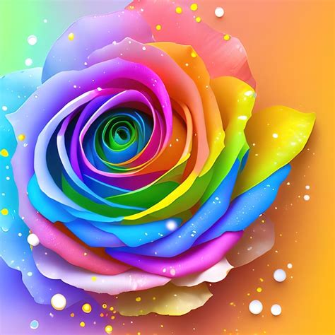 Premium AI Image | rainbow colors single flower