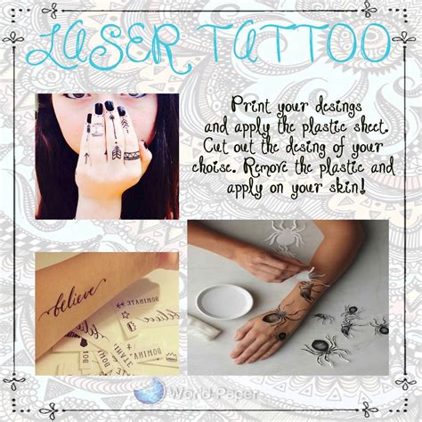 Waterslide Temporary Tattoo Paper Print You Own Tattoo | eBay