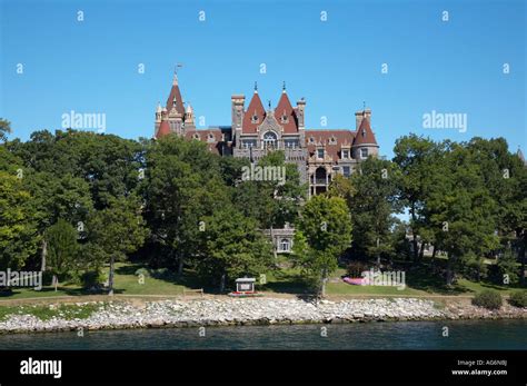 Boldt Castle on Heart Island in the Thousand Island St Lawrence River region of New York State ...