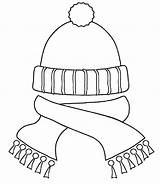 Hat With A scarf Coloring Page Nel 2025  Lavoretti Invernali Pupazzo sketch template