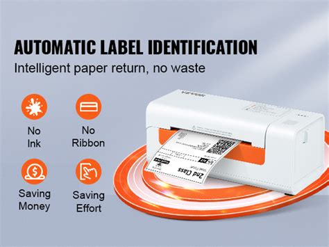 VEVOR Thermal Label Printer, Shipping Label Printer for 4\" x 6\" Shipping Labels, USB ...