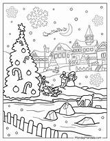 Printable Coloring Pages Winter Scene At Tanmiloblog Blog sketch template