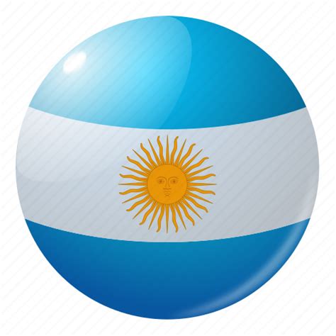 Argentine, circle, country, flag, flags, round, national icon ...