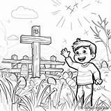 He Is Risen Coloring Pages  Free & Printable sketch template