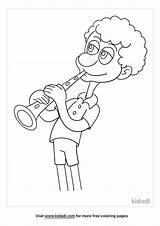 Clarinet Coloring Page Free Music  Nation sketch template