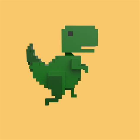 3D model Dinosaur Game Chrome Dino Game 3D Animated VR / AR / low-poly | CGTrader