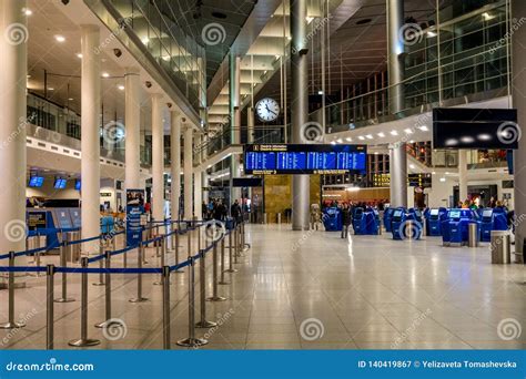 February 18, 2019. Kastrup Airport in Denmark, Copenhagen. Theme Transport and Architecture ...