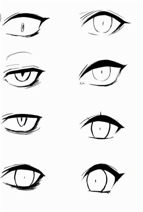 the different types of eyes drawn in pencil