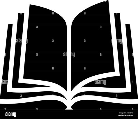 open book glyph icon vector illustration Stock Vector Image & Art - Alamy