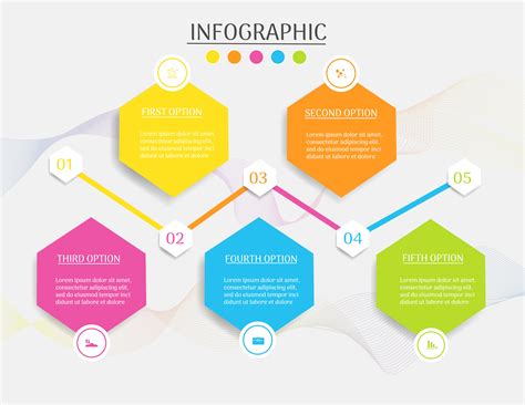 Design Business template 5 steps infographic chart element with place ...