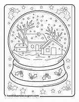 Shake Things Up With Snow Globe Coloring Pages sketch template