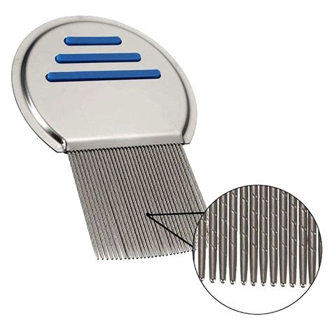 Lice Comb Stainless Steel Double Grooved Teeth | Best for Long Hair ...