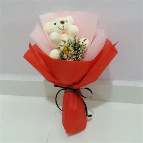 #207 | Teacher's Day Bouquets | Dried Flowers | Cotton Flower | Message Card Included | Pre ...