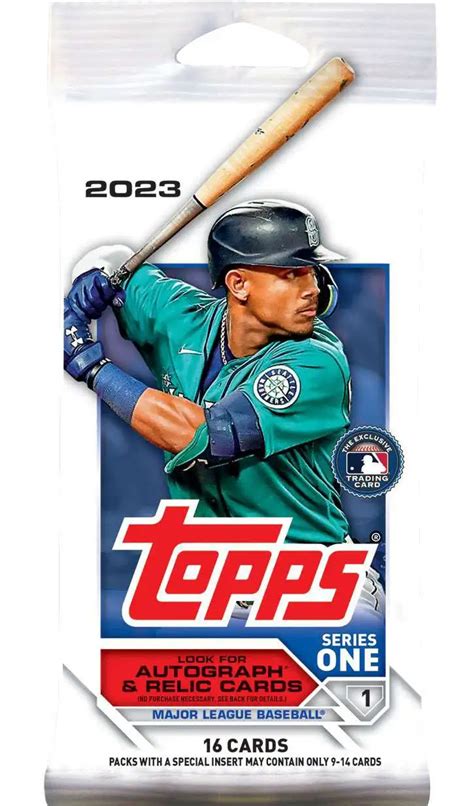 MLB Topps 2023 Series 1 Baseball Trading Card RETAIL Pack 16 Cards - ToyWiz