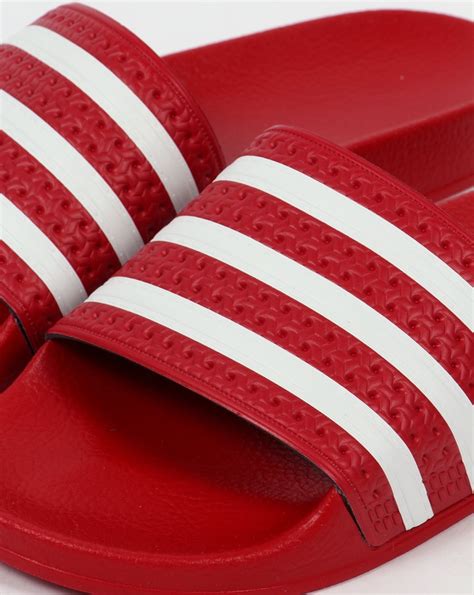 Adidas Adilette Slides Red/White,sandals,pool,mens