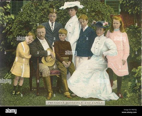 Theodore roosevelt american president usa family colour hi-res stock photography and images - Alamy