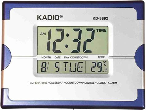 Plastic(Frame) Kadio KD-3892 Digital Clock, For Home, Size: 28 Cm X 20 Cm, Rs 325 /piece | ID ...