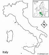Italy Map Coloring Printable Peninsula Italian Maps Pages Clipart  sketch template