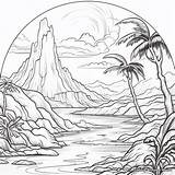 Dinosaur Volcano Coloring Pages  Free & Printable sketch template