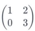 upper triangular matrix