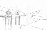 Dam Line Drawing sketch template