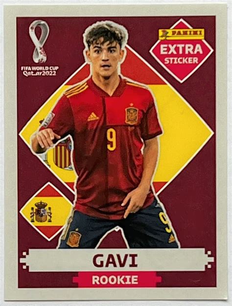 Panini Qatar 2022 FIFA World Cup Sticker GAVI ROOKIE EXTRA STICKER ...