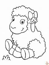 Colorful Sheep coloring Pages For Kids  GBcoloring sketch template