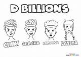 D BIllions  Coloring Pages For Kids sketch template